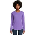 thumbnail image 4 of Time and Tru Women's Thermal Top with Long-Sleeves, 2-Pack, Sizes XS-XXXL, 4 of 5