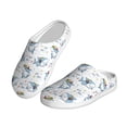 thumbnail image 2 of Lsque Cute Shark Pattern Womens Comfort Cotton on Scuff With Memory Foam and Anti-skid Sole Slipper-46/47, 2 of 7