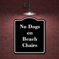 thumbnail image 2 of No Dogs on Beach Chairs BLACK Aluminum Composite Sign 8.5''x10'', 2 of 9