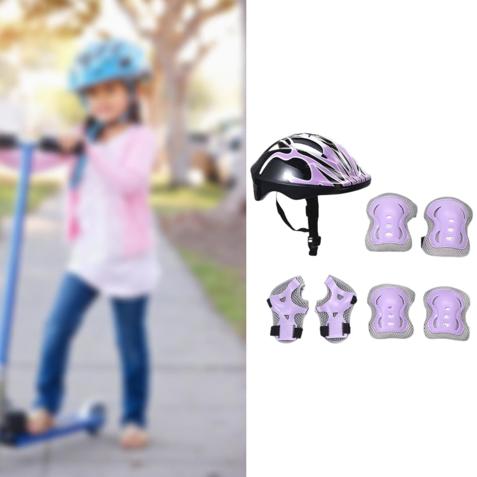 Dualoai Children's helmet set, skating helmet, comfortable and light, with elbow Light
