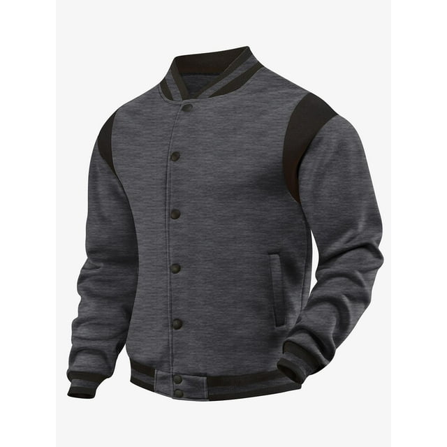 Ceisia Men's casual solid color hooded zipper cardigan pocket long Gift sleeve outerwear