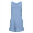 thumbnail image 5 of XuJwPNcy Summer Dresses Women Casual Sports Mini Dress Sleeveless Crewneck Solid Tank Dress Athletic Tunic Dress, 5 of 7