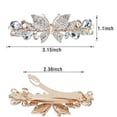 thumbnail image 3 of Austrian Crystal Hair Clips, White Sparkly Rhinestones Hairpins Barrettes, Cryatal Hollow out Flower Hairgrip Hair Headwear Hair Accessories for Women Girls, 3 of 4