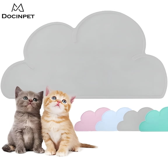 ACDANC Pet Food Mats–Dog Cat Feeding Mat Top Grade Cloud Silicone Pad Anti-Slip Waterproof Anti-Slip Bowl Placemat