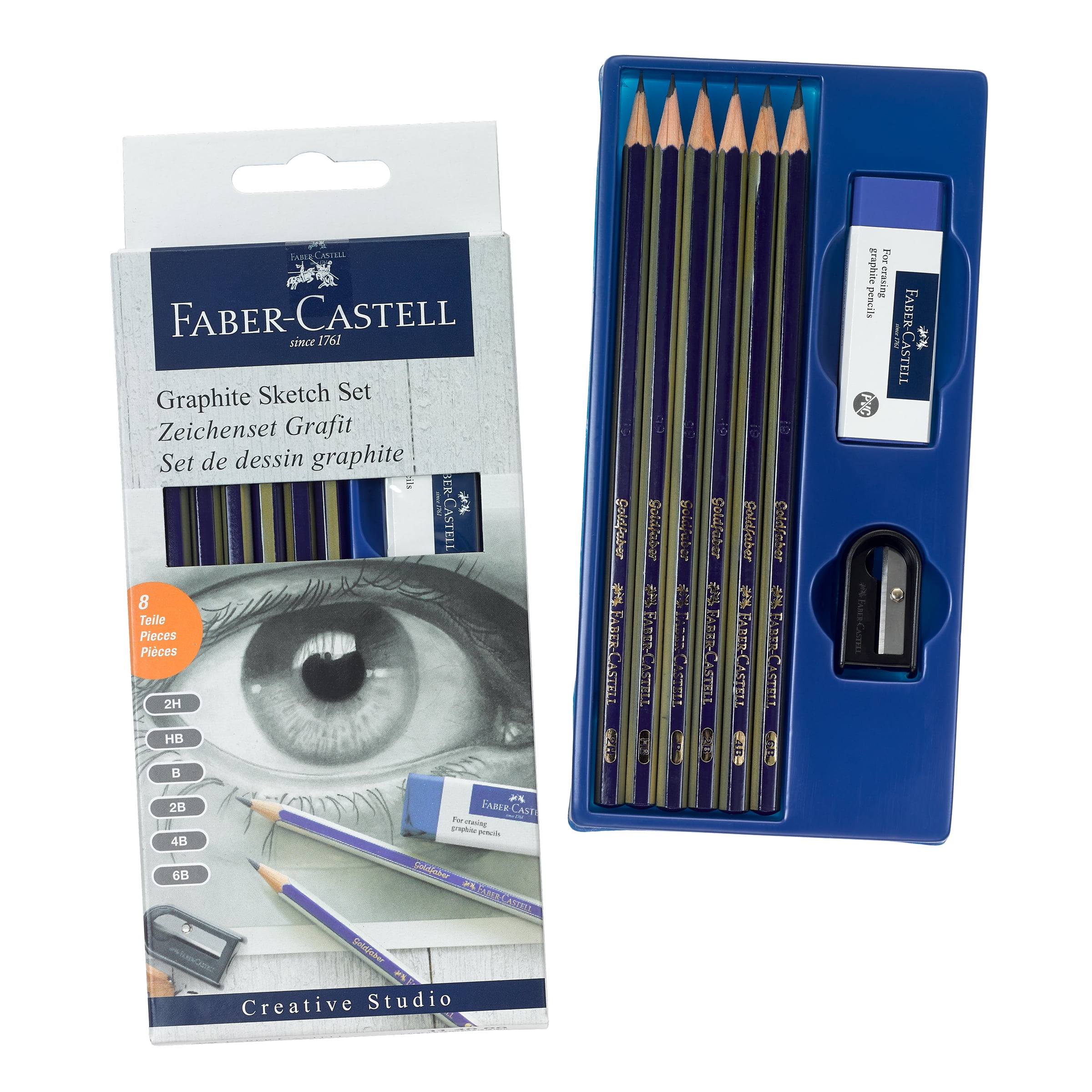 Faber-Castell Graphite Sketch Set, 8 Piece Art Set