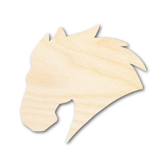 Unfinished Wood Mustang Mascot Shape 8" / 1/8"