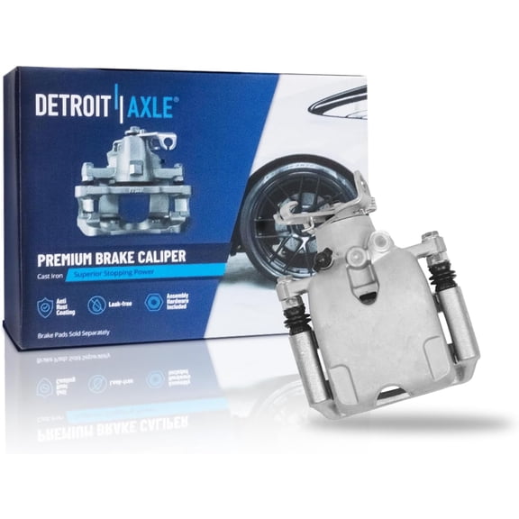 Detroit Axle - Rear Left Brake Caliper for Chevrolet Malibu Buick LaCrosse Regal [Casting # 6101/6102], Driver Side Disc Brake Caliper with Bracket Replacement
