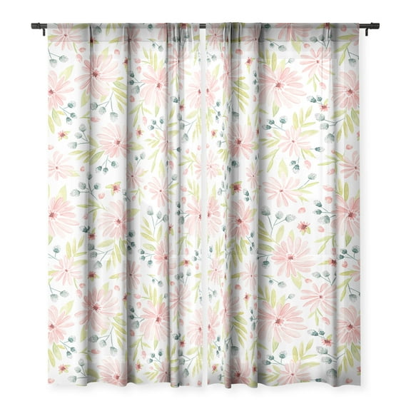 Society6 Heather Dutton Amelia Single Panel Sheer Window Curtain 84" x 50"