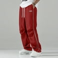 thumbnail image 2 of Men's Parachute Pants Baggy Sweatpants Wide Leg Drawstring Waist Casual Pants Streetwear, 2 of 15