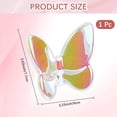 thumbnail image 2 of CRASPIR Butterfly Figurines Flying Butterfly Holographic Glass Cut Ornament Statue Sculpture Gifts Animal Collectible for Home Bedroom Desktop Display Wedding Christmas Decor Holiday Clear DIY, 2 of 9