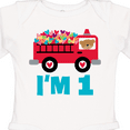 thumbnail image 4 of Inktastic 1st Birthday Fire Truck Boys or Girls Long Sleeve Baby Bodysuit, 4 of 5