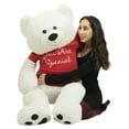 thumbnail image 4 of Giant White Teddy Bear 52 Inches Wears Removable Red Tshirt You Are Special, 4 of 5