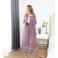 thumbnail image 2 of REDHOTYPE Pyjama Ample en Coton pour Femmes Style Bohème Imprimé Floral Manches Courtes Long Pyjama Confortable en Dentelle, 2 of 6