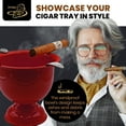thumbnail image 5 of Stinky Cigar Tall Cigar Ashtray with 4 Stirrups, Red | Windproof Design with 4.25 inch Deep Bowl Ashtray for Indoor & Outdoor Use | Perfect Cigar Accessory for Aficionados & Home Decor, 5 of 14