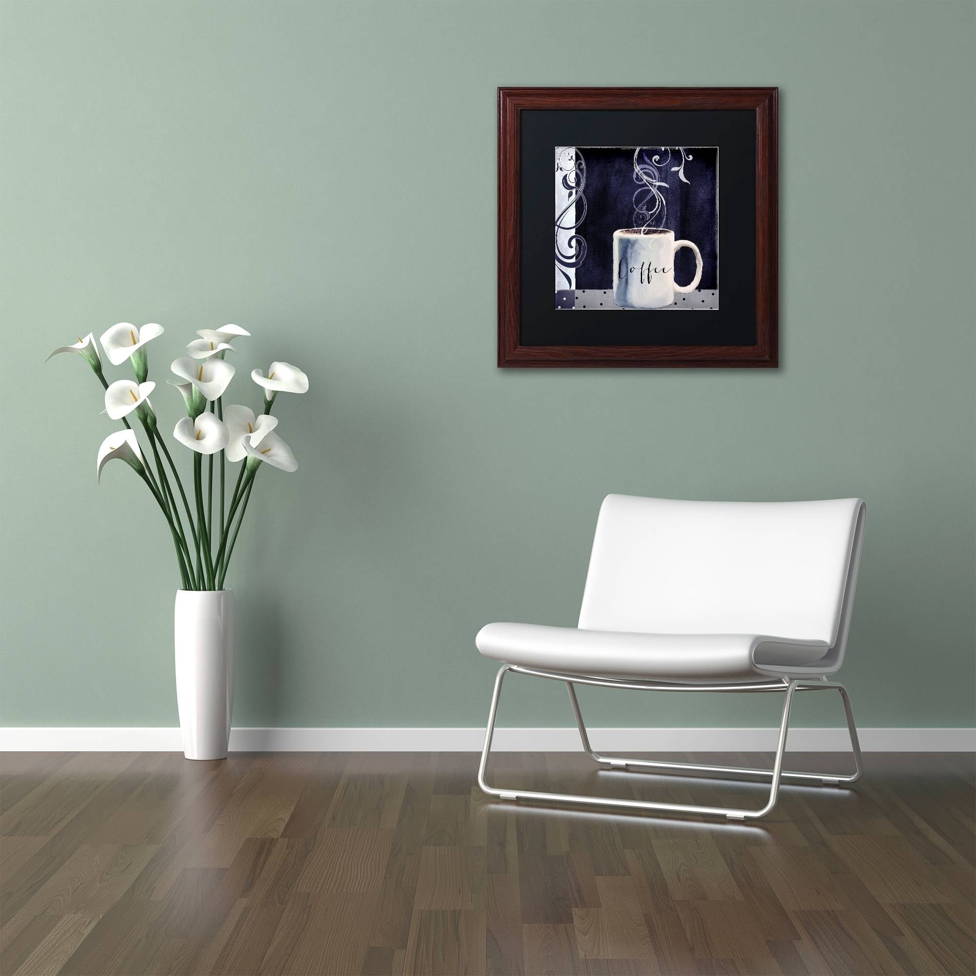 Trademark Fine Art "Cafe Blue I" Canvas Art by Color Bakery Black Matte, Wood Frame