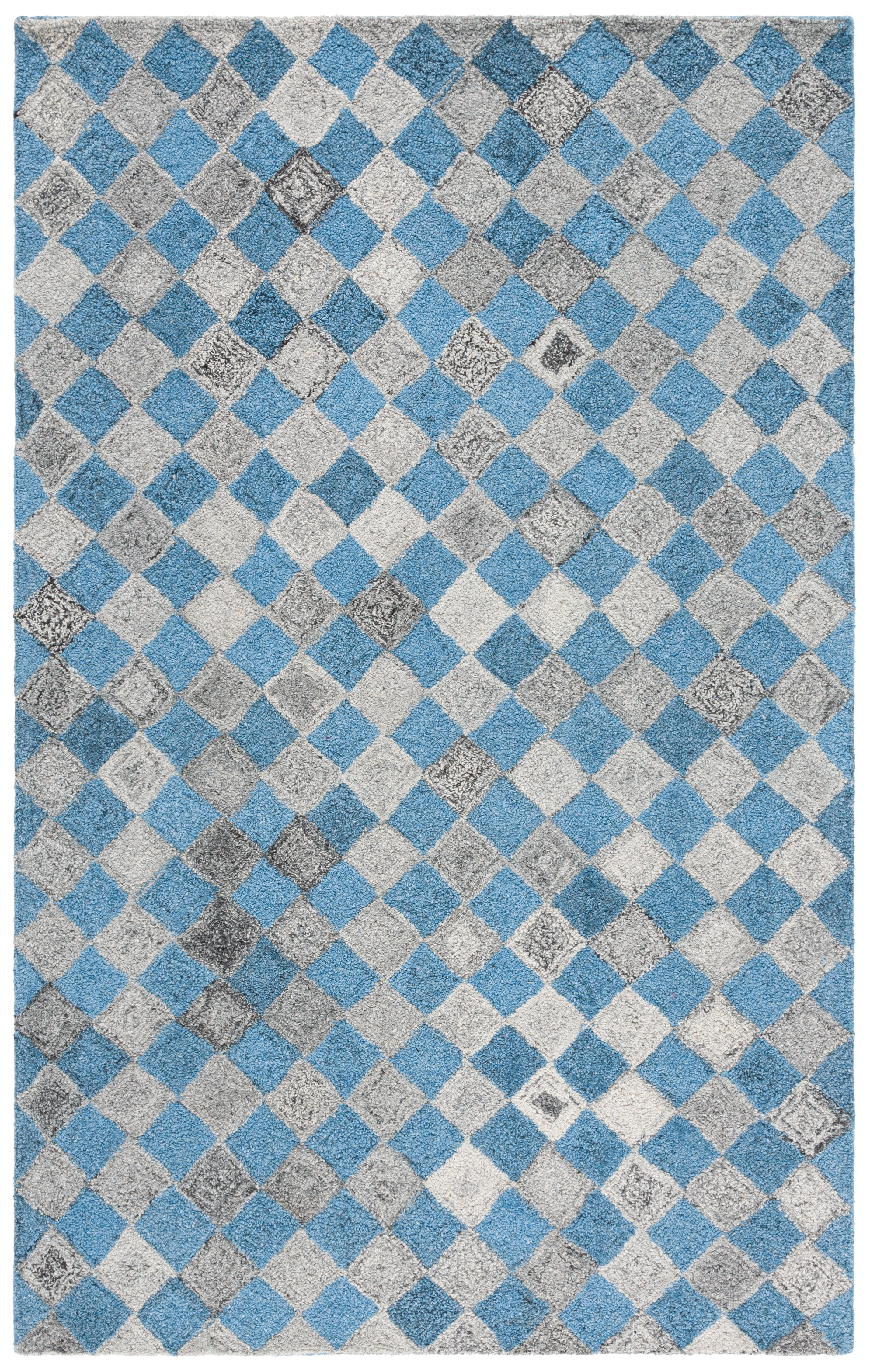 SAFAVIEH Abstract Creighton Geometric Area Rug, Gray/Blue, 6' x 9'