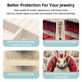 thumbnail image 3 of Rabbit Travel Portable Square Earring Organizer with Necklace Holder - Jewelry Box, Display Case - Store Rings, Earrings, Necklaces, Bracelets - Suitable for Girls and Women, 3 of 6