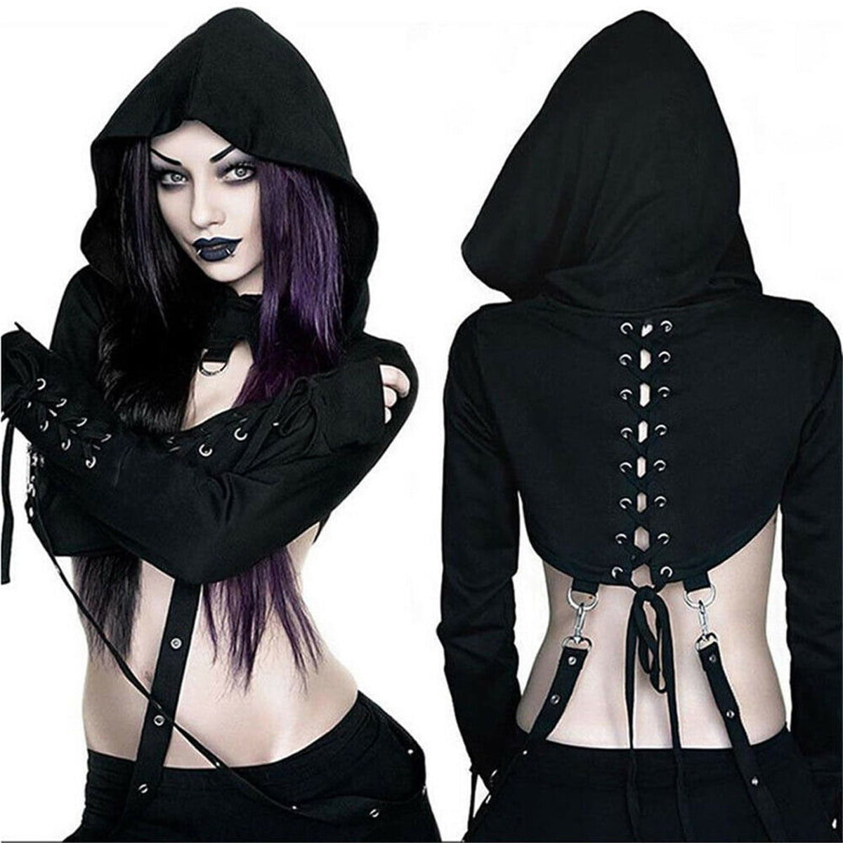 short hooded top