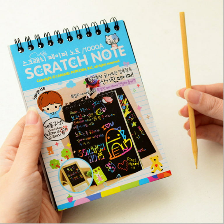 Scratchbook Scratch Stickers Note Book Drawing Toys Stationery Gift Scratch  Picture Book Scraping Painting Children's DIY Drawing Toys Educational Toy