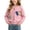 Pink, variant on Girls Heart Patch Cardigan Crew Neck Button Front Long Sleeve Colorful Buttons Ribbed Trim Warm Knit Sweater Coat