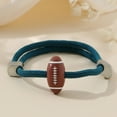 thumbnail image 4 of Minimalist Men's Bracelet With Rugby On Adjustable Milans Cord Casual Wear, 4 of 20