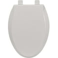 thumbnail image 2 of Elongated Toilet Seat for Adult and Child, Built-In Potty Training Seat with Soft Quiet Close Non-Slip Design, Magnetic Kids Seat and Cover for Elongated Oval Toilets, 19" Biscuit Color, 2 of 7