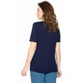 thumbnail image 4 of Turtle Bay New York Women’s Short Sleeve V-Neck Tee Shirt - Cotton Blend and Wrinkle Resistant, 4 of 7