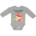 thumbnail image 3 of Inktastic My Cousins Love Me- Little Fox Boys or Girls Long Sleeve Baby Bodysuit, 3 of 5