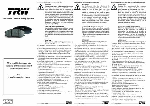 TRW TPC0551 Premium Front Disc Brake Pad Set