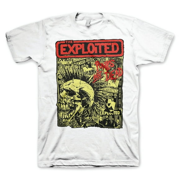 The Exploited Men's Punks Not Dead T-Shirt White M