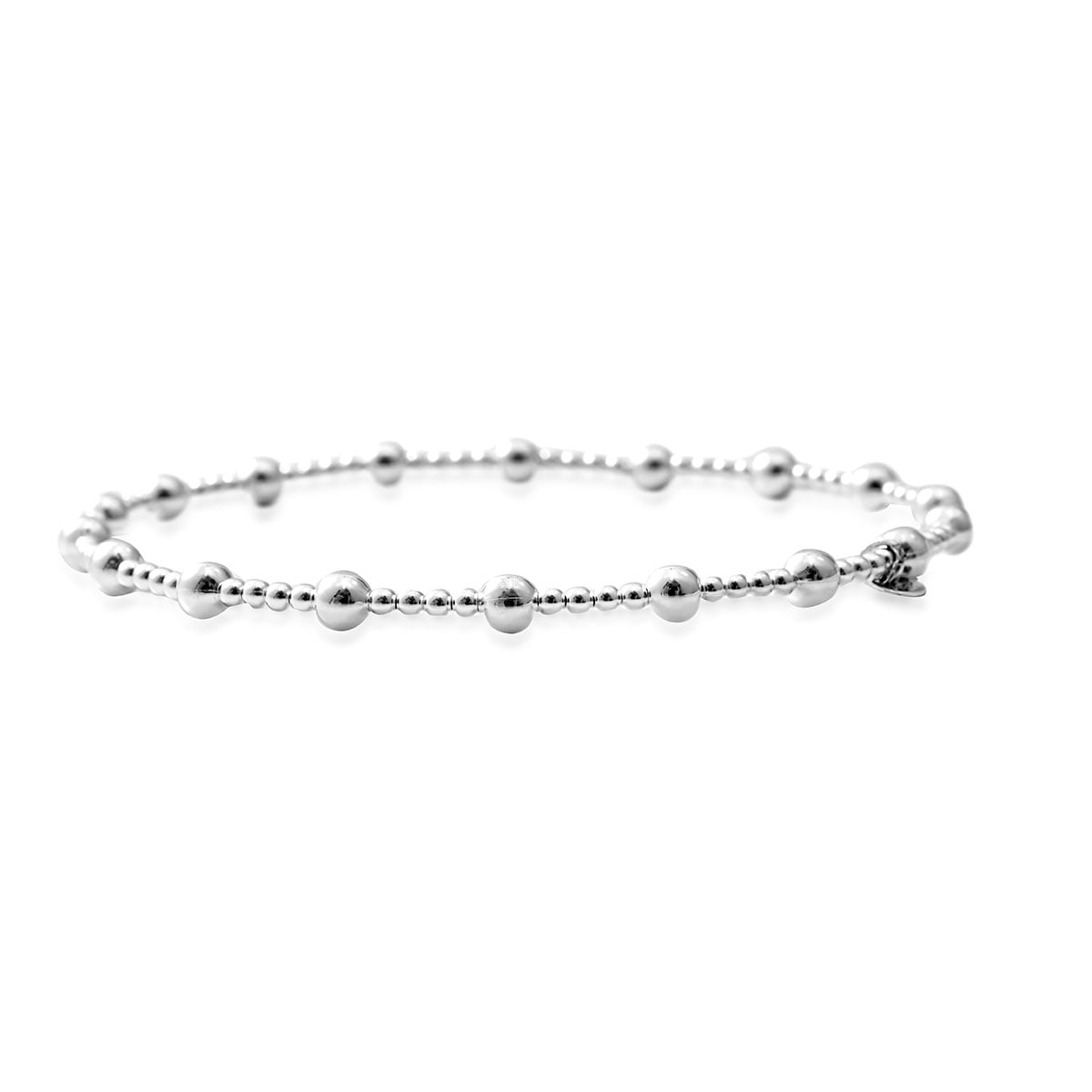 Shop LC Shop LC Station Bead Elegant Bracelet 925 Sterling Silver Stretchable