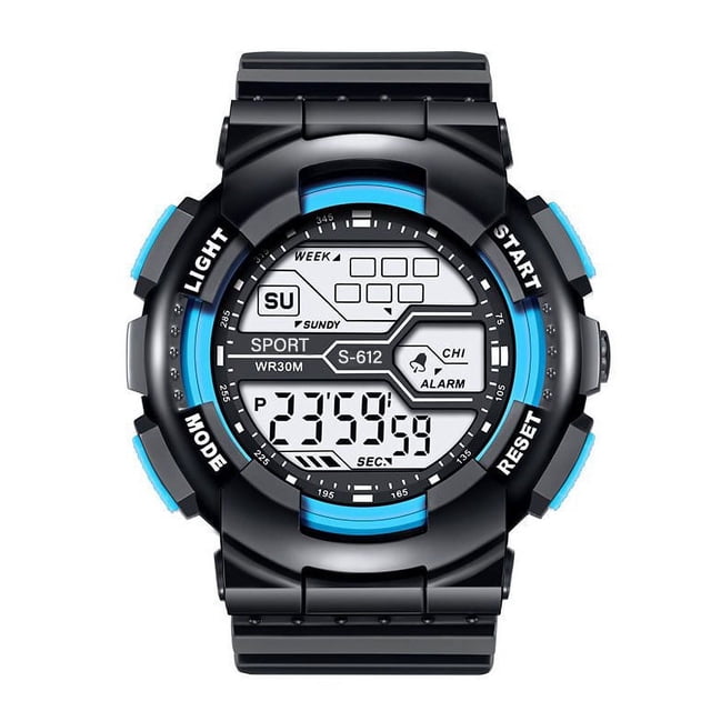 Reloj electrónico con calendario, despertador, luz nocturna, cronómetro, reloj para estudiantes para hombres