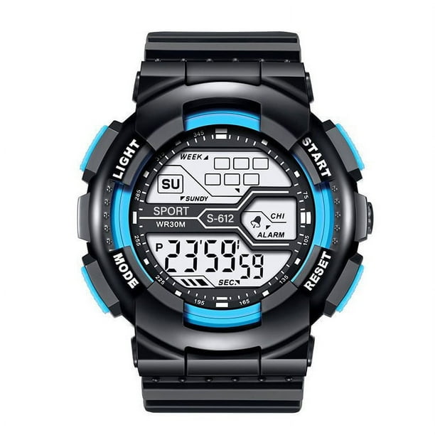 Reloj electrónico calendario semana luz nocturna despertador