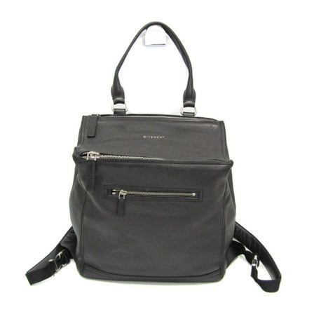 Pre-Owned Givenchy Pandora Men,Women Leather Backpack Black (Good)