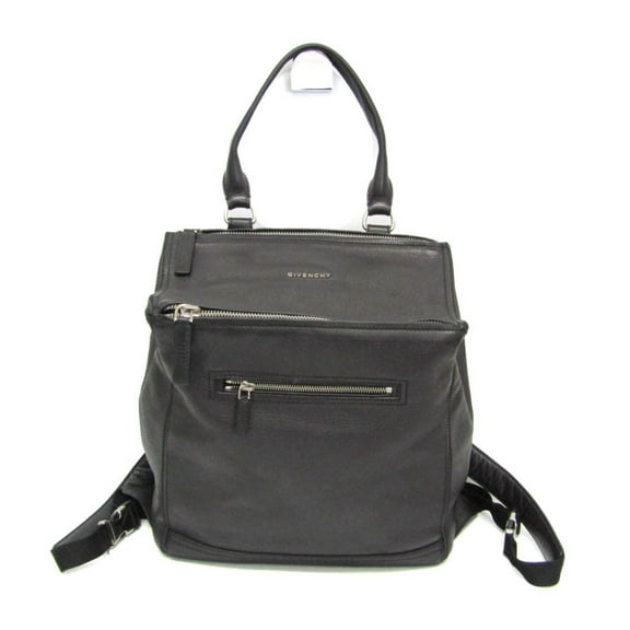 Pre-Owned Givenchy Pandora Men,Women Leather Backpack Black (Good)