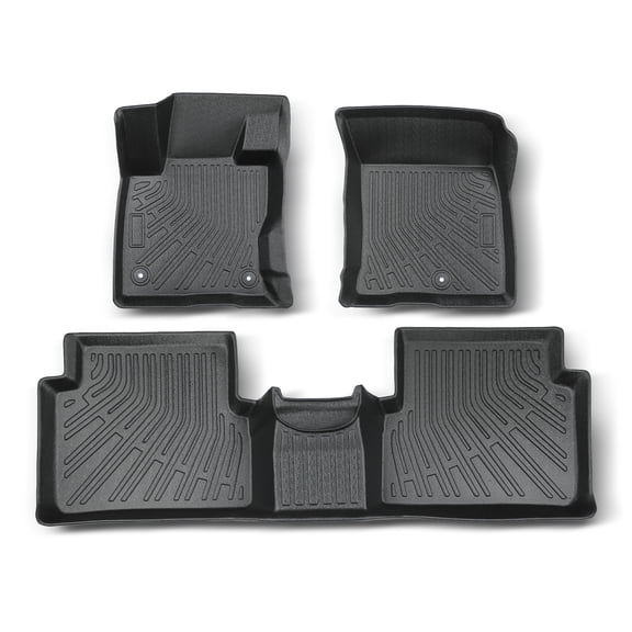 Kimllier Black TPE Floor Mats for 2021-2025 Ford Bronco Sport 2 Row 3 Pieces Set Custom Fit All Weather Car Floor Liners Waterproof Anti-Slip SUV Interior Mats