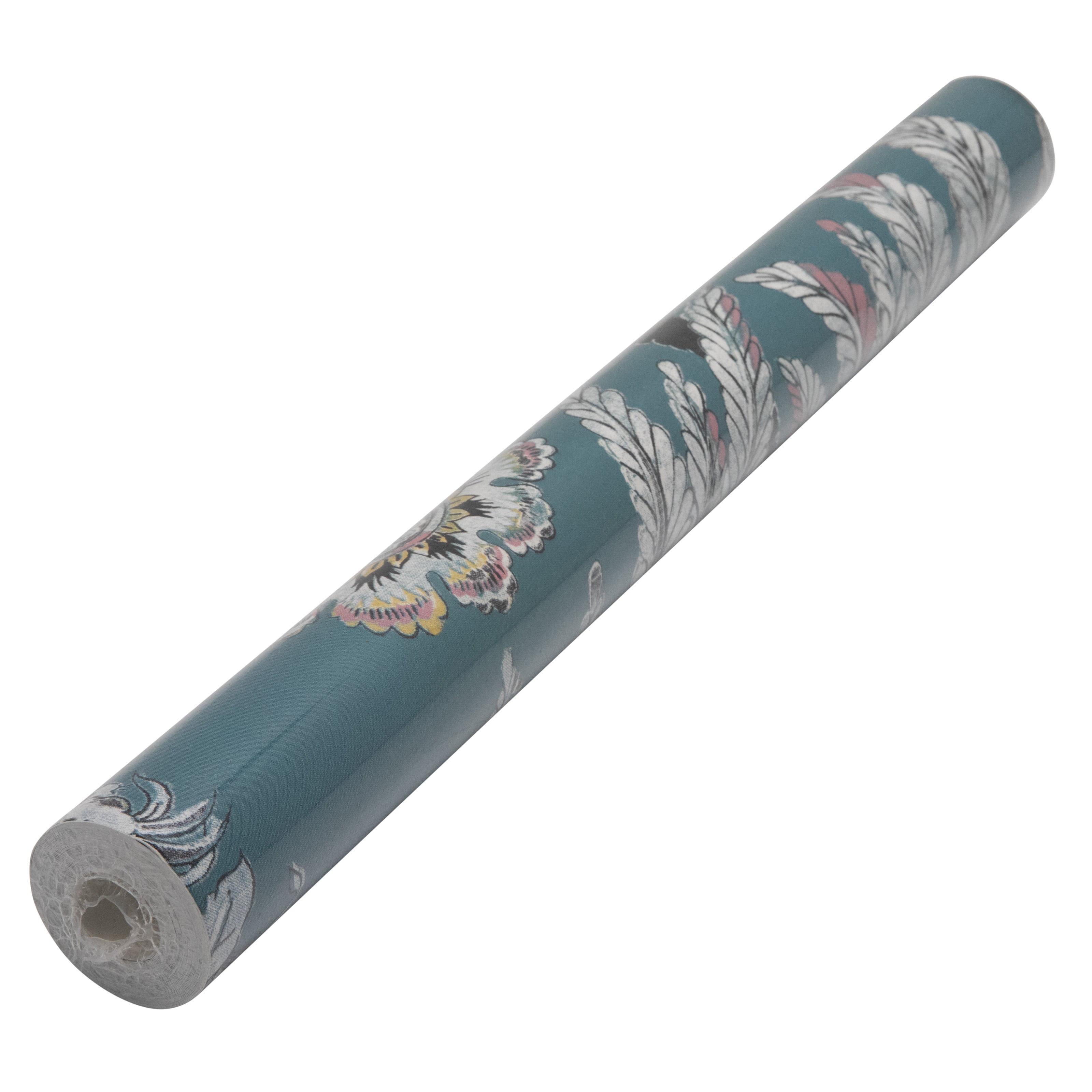 Drew Barrymore Flower Home Tropical Toile Peel and Stick Wallpaper, Teal, 18 in x 18.86 ft