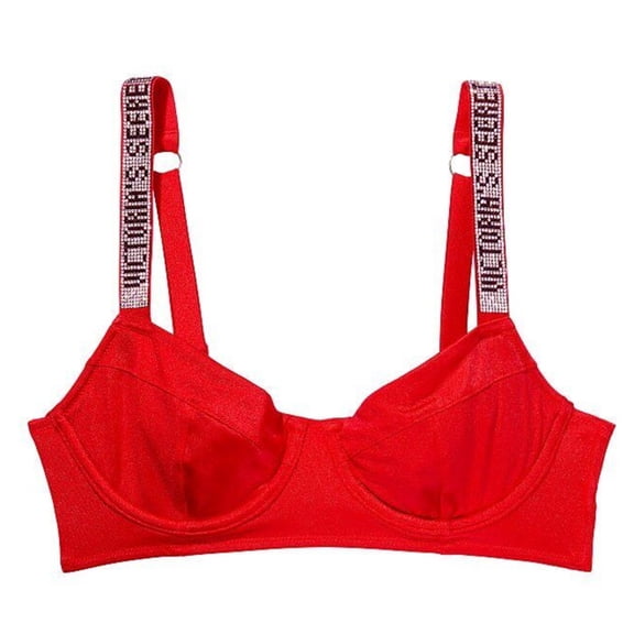 Victoria’s Secret Swim Bikini Top Shine Strap Red Wicked Size 36B NWT