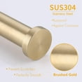 thumbnail image 5 of Modern Square Stainless Steel Towel Ring, Brushed Gold Finish, Rustproof Heavy Duty Design For Bathroom Wall, Space Optimization With Secure Screw-Mounted Installation, 5 of 5