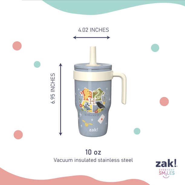 Zak Designs 10oz Harry Potter Kids Handle Tumbler, Stainless Steel
