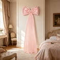 thumbnail image 5 of Large Pearl Silk Satin with Bow Decor, Tulle Giant Christmas Bow Decorations For Party, Wall Hanging Bow Backdrop Photo Prop for Wedding Background Birthday Room, 5 of 6
