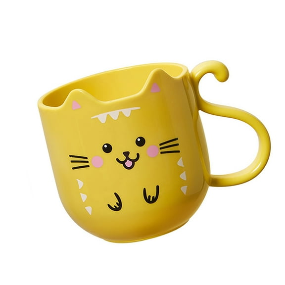 Necvior Fun Kitten Themed Toothbrush Cup Wash Cup for Daily Bathroom Lovely Cup Holder