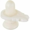 thumbnail image 2 of Shivling (Approx. 3 Inches) White Marble Stone Shivalingam, 2 of 3