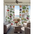 thumbnail image 4 of Vegetables Blackout Curtains, Light Blocking Print Window Curtains, Watercolor Farmhouse Fruits Thermal Insulated Window Drapes for Living Room Kitchen Cafe 2 Panels, 84"W x 84"L, 4 of 9