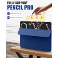 thumbnail image 3 of Funda MoKo para iPad Pro de 11 pulgadas (M5 2025/M4 2024) con soporte, color azul marino, 3 of 9