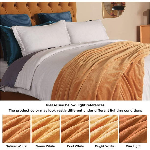 Orange fleece bedding sale
