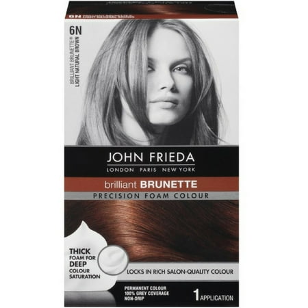 John Frieda Precision Foam Colour Brilliant Brunette (Light Natural Brown) 6N 1 (Best Hair Color For Natural Brunettes)