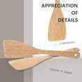 thumbnail image 4 of 2PCS Wooden Spatulas for Cooking, 12.8inch Coated  Wood Turners for Frying, Non-Scratch Wood Bevel Spurtle for Pan & Wok,Wooden Cooking Utensils for Non Stick Cookware,Long Handle Scraper, 4 of 4
