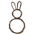thumbnail image 1 of Guirnalda de adorno de conejo tejido de ratán, base para adorno de Pascua, decoración de escritorio de conejo de Pascua, 1 of 5