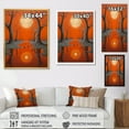 thumbnail image 4 of Designart "Tranquil Scene By A Bizarre Tangerine River" Surrealism Floater Framed Wall Art Living Room, 4 of 5